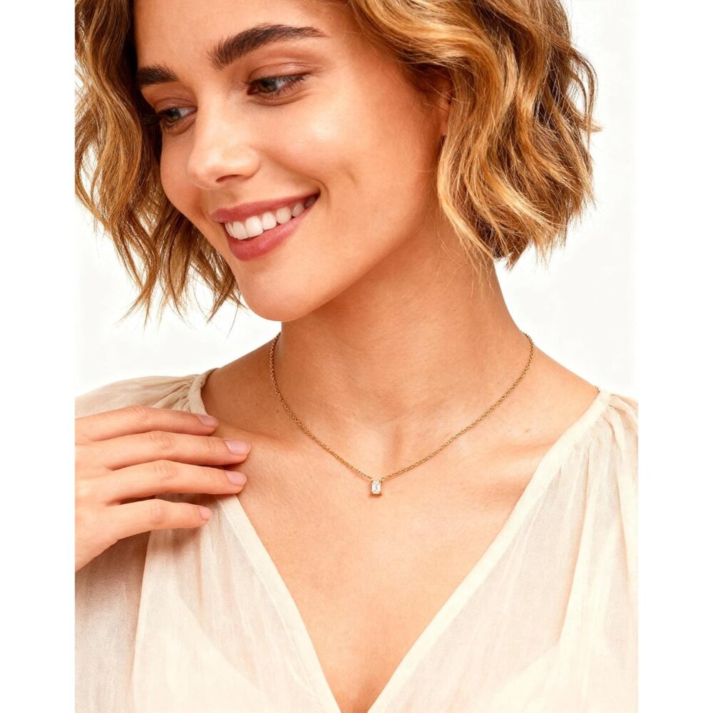 Stackable 3pcs Gold Layered Necklaces With Cubic … - image 4